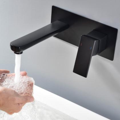 in-wall chrome concealed basin mixer