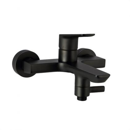 Wall mount black diverter bath faucet mixer